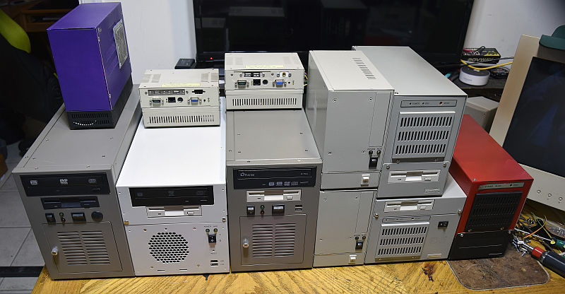 I build retro PCs based off industrial platforms. These are some of my rigs.